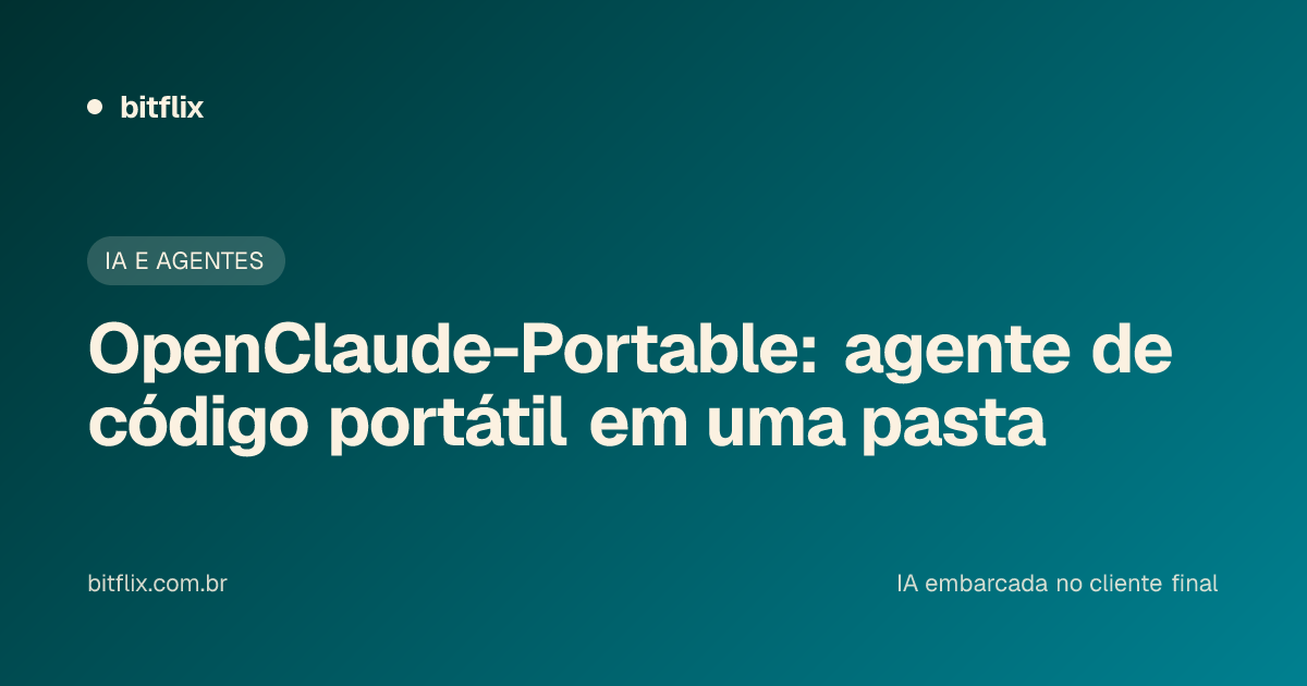 OpenClaude-Portable: agente de código portátil em uma pasta